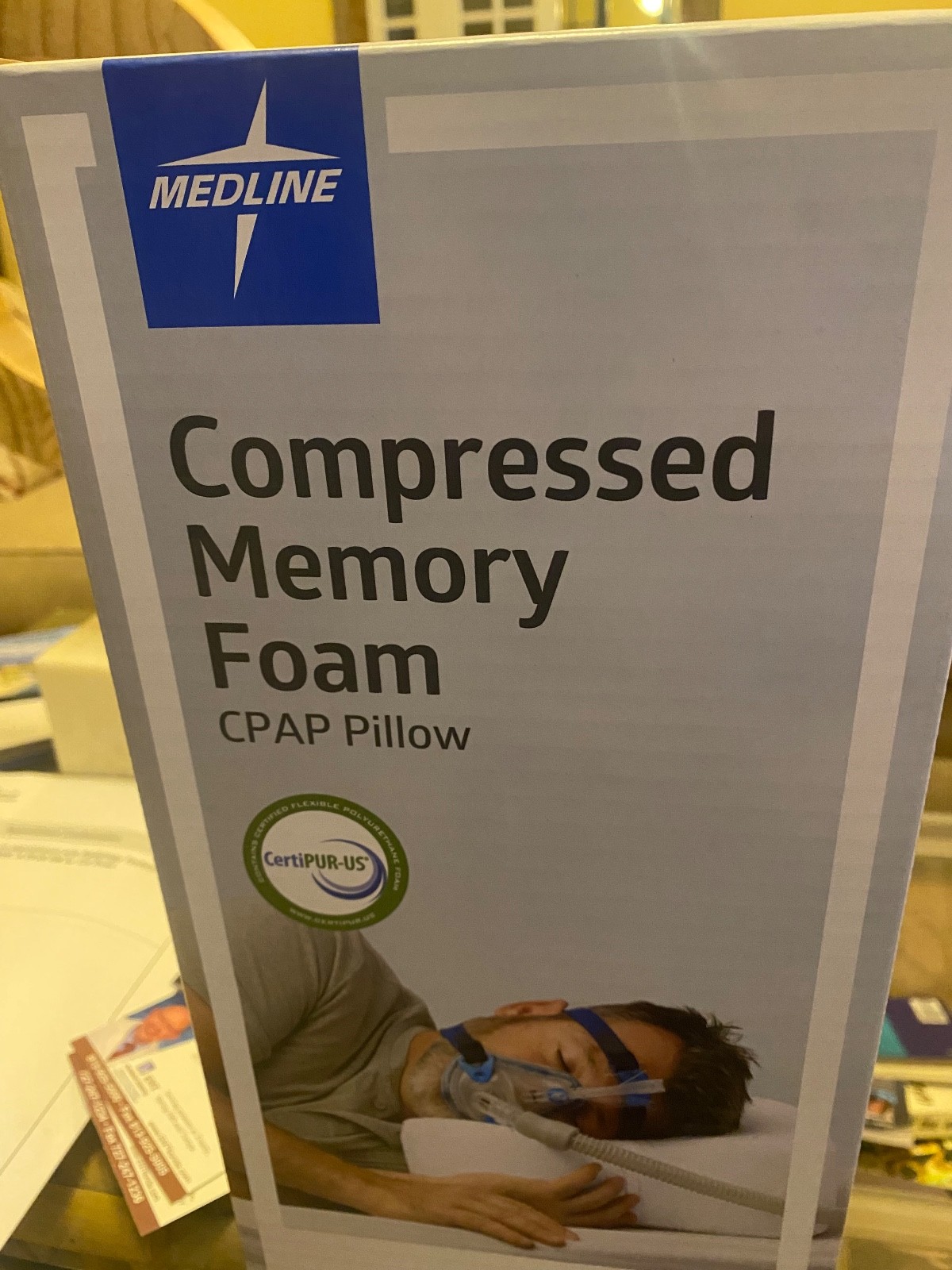 Medline Compressed Memory Foam CPAP Pillow - Firm Cool Comfort NEW gallery
