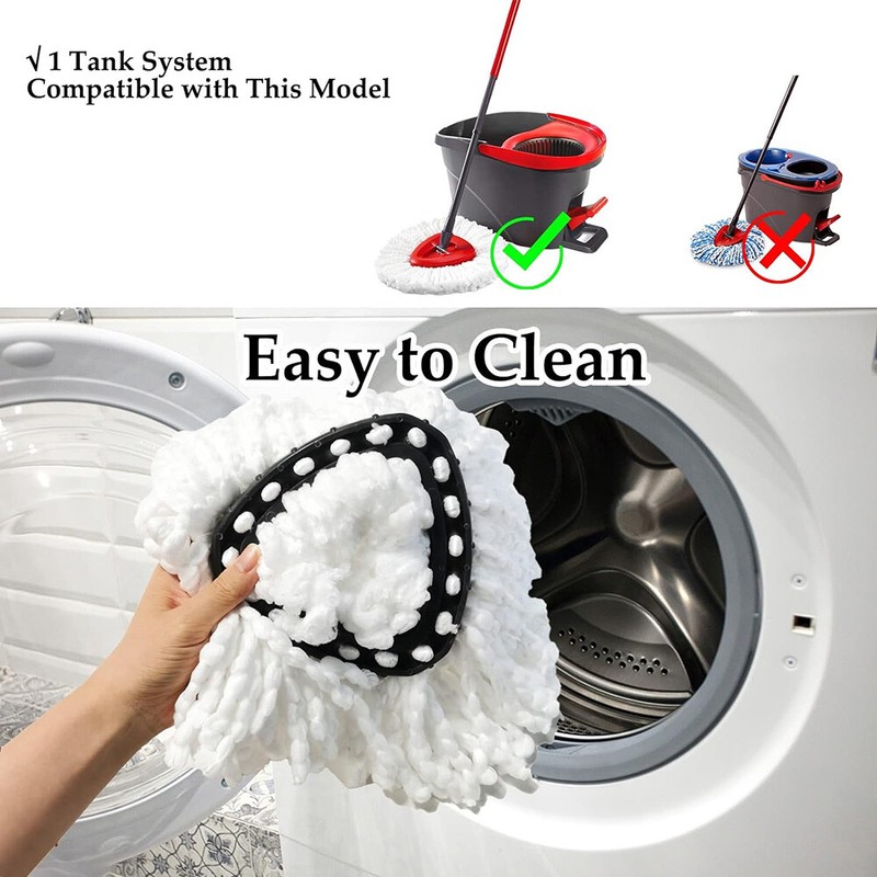 Replacement Microfiber Mop HEAD For O-Cedar Spin Mop Easy Clean Wring Refill gallery