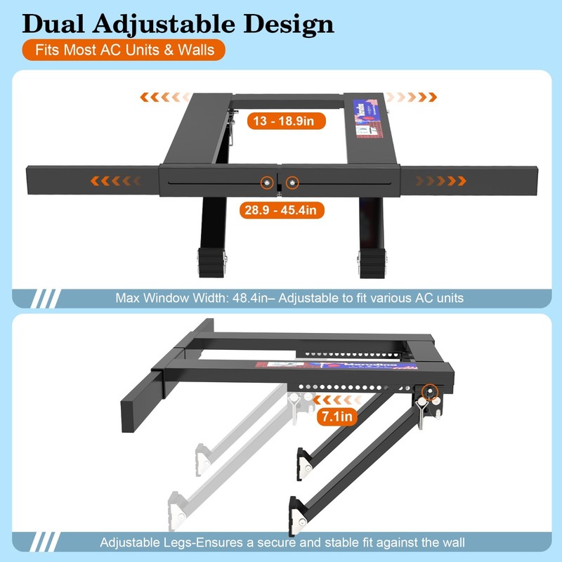 Adjustable Window AC Bracket, Quick Installation in 3minutes Without Drilling gallery