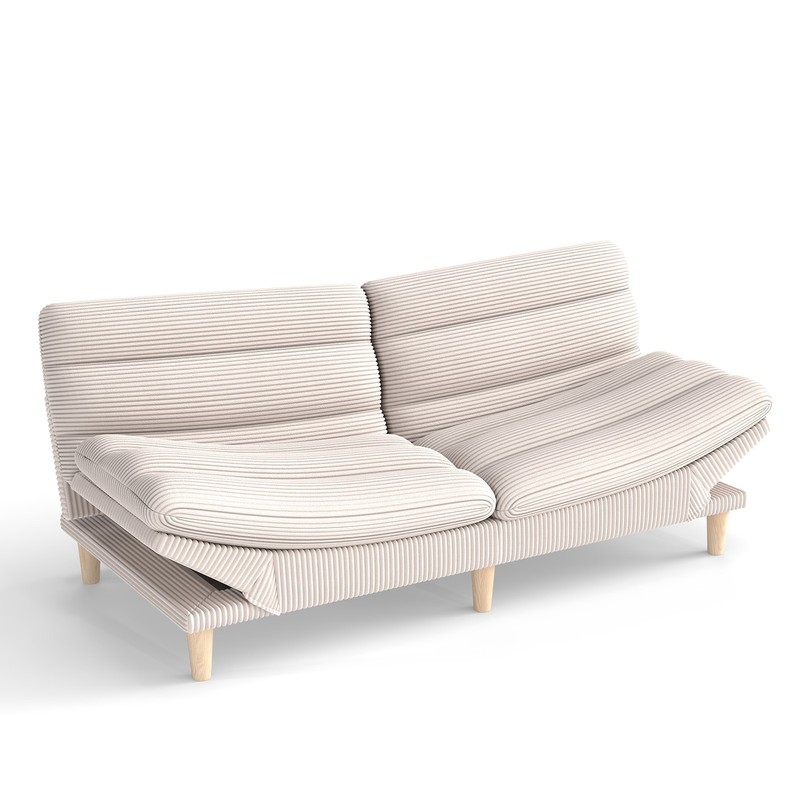 EBELLO Convertible Futon Sofa Bed, 67'' Couch with Adjustable Backrest & Armrest gallery