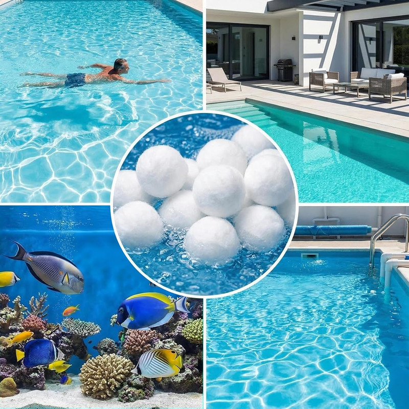 50PCS Pool Filter Balls for Sand-Filter - Dry Filter Sand Balls,Reusable Swimmin gallery