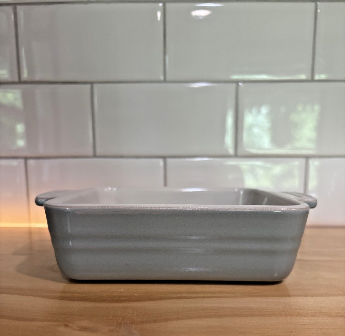 Le Creuset Stoneware Small Square Baking Dish 14cm PISTACHE Pistachio Mint NWT gallery