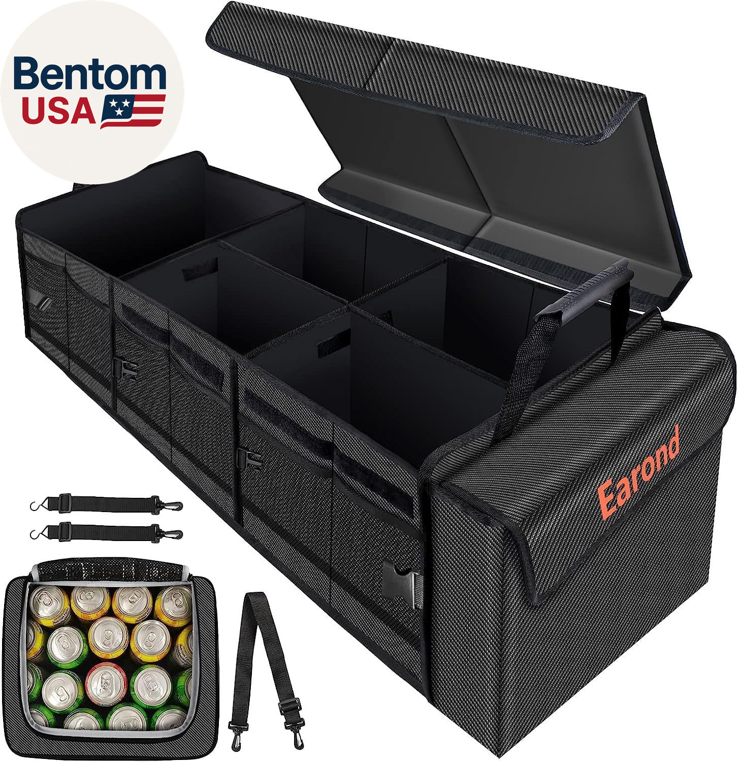 Large Trunk Organizer with Portable Leakproof Cooler Bag,Foldable Cover,Adjustab gallery