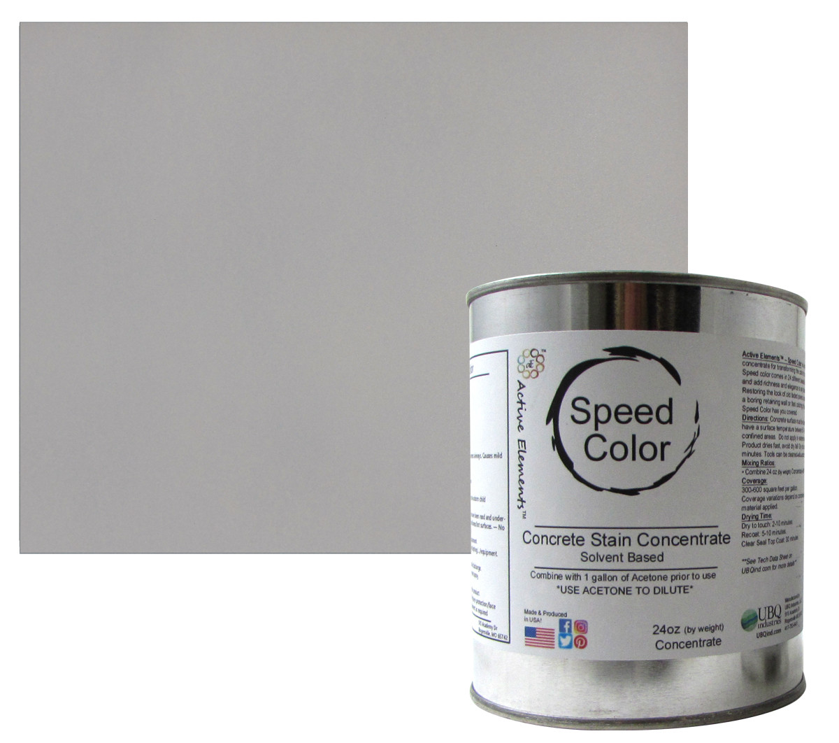 Fast Drying Concrete Stain-Professional-Easy to Use 100-150sq ft Smoke gallery
