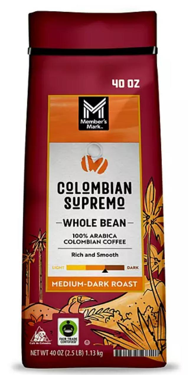Member's Mark Colombian Supremo Whole Bean Coffee (40 OZ), Sweet Chocolate & gallery