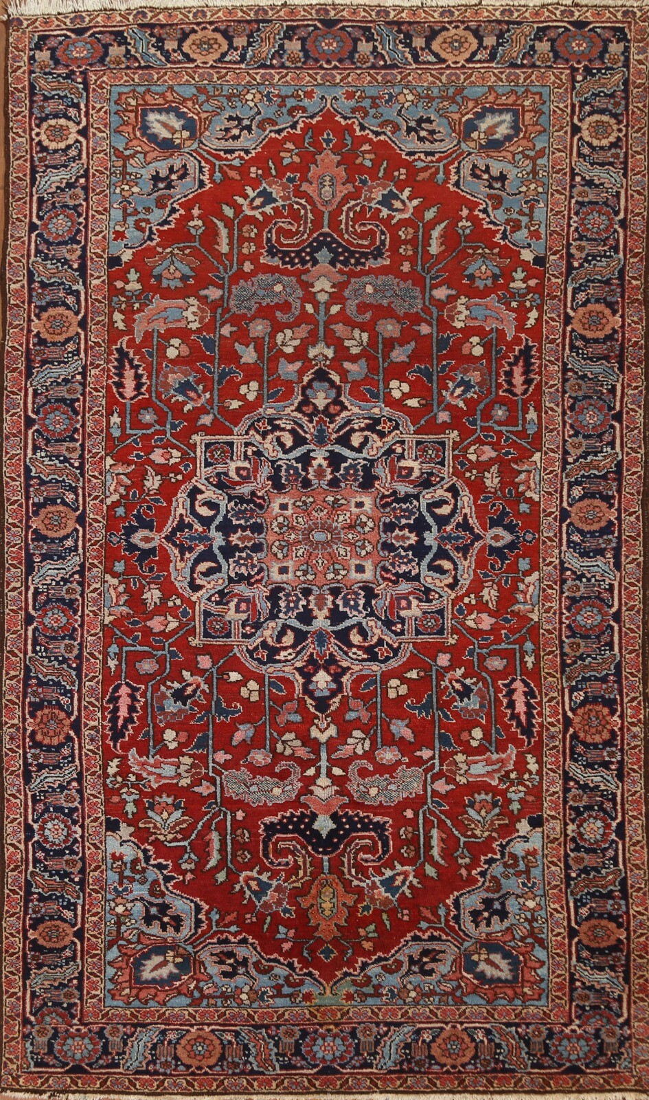 Antique Heriz Serapi 6x10 Area Rug Vegetable Dye Hand-knotted Wool gallery