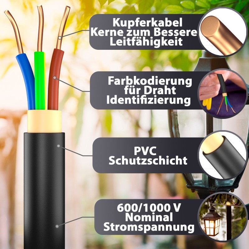 5-100 m underground cable power cable NYY-J 3 x 2.5 mm² electrical cable gallery
