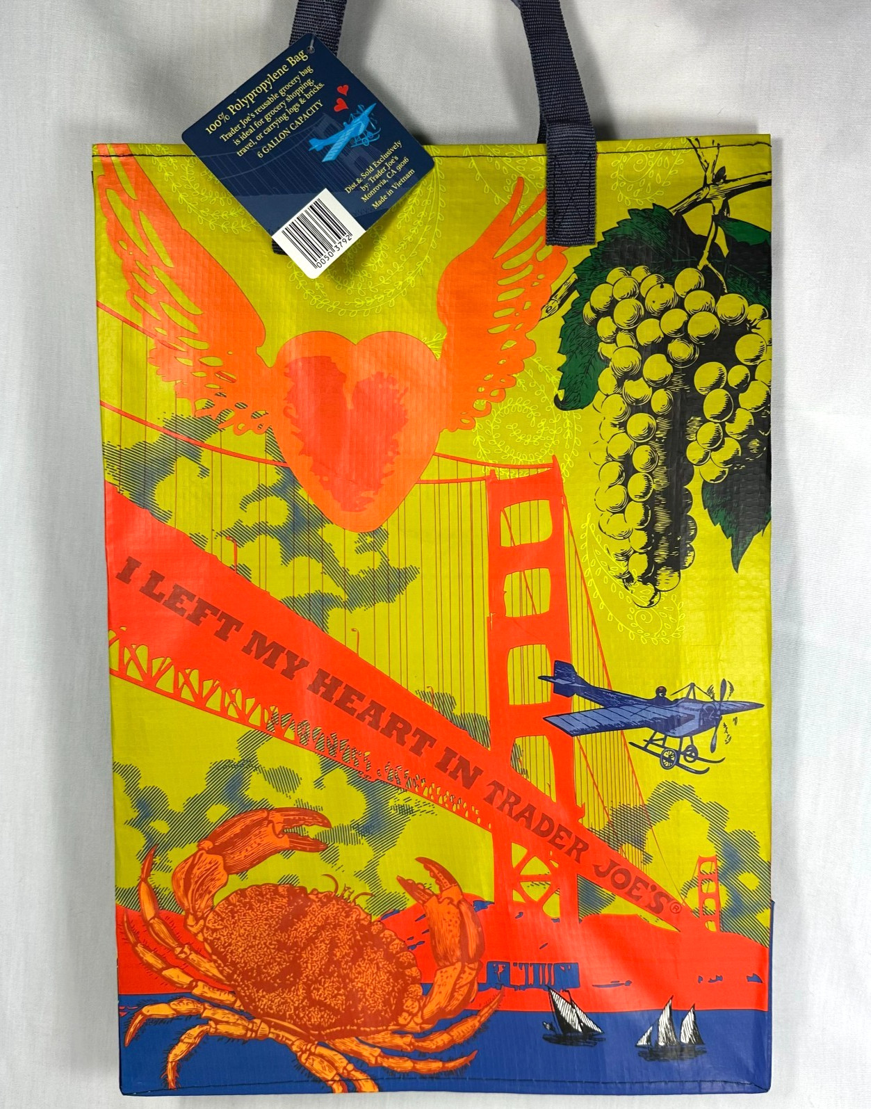 Trader Joe’s San Francisco Reusable Tote Bag Napa Golden Gate CA gallery