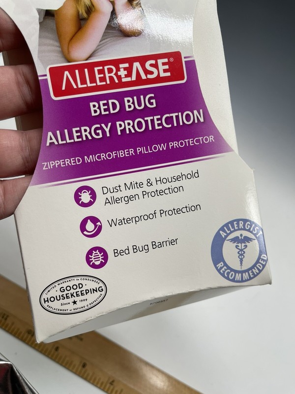 AllerEase Allergy & Bed Bug Protection Zippered Pillow Protector Standard gallery