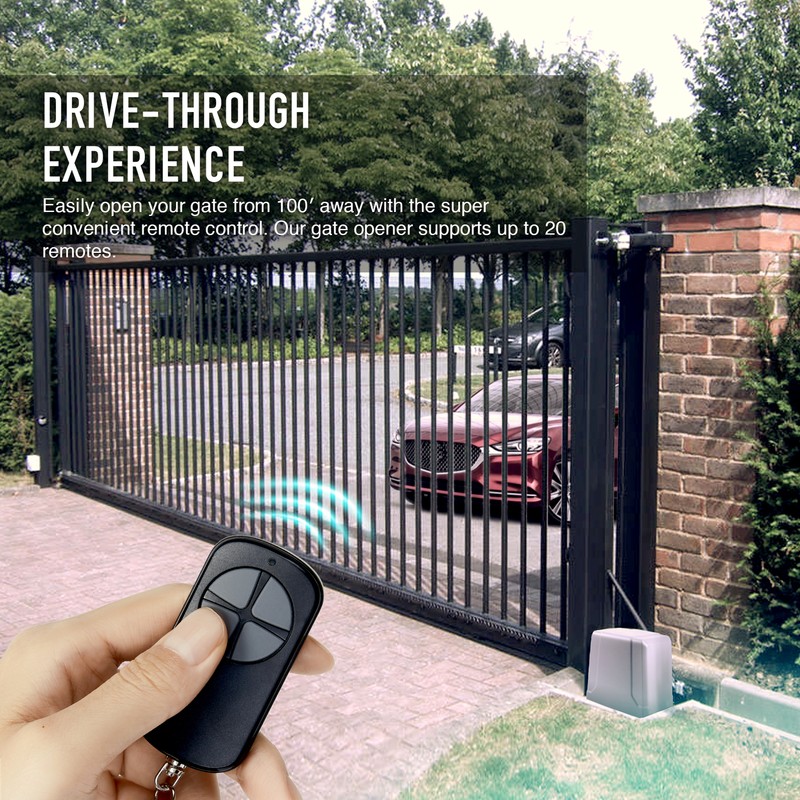 CO-Z 3300lbs Automatic Sliding Gate Opener Electric Operator with 2 Remotes gallery