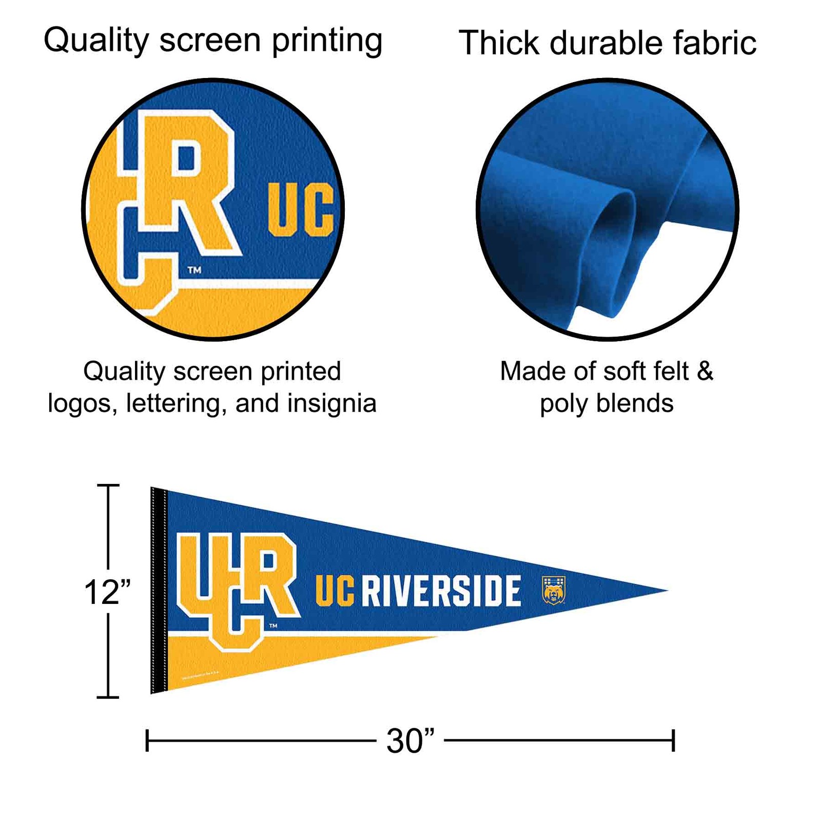 UC Riverside 12x30 Felt Pennant gallery