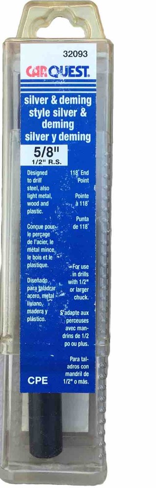 Silver & Deming 5/8" Bit with 1/2" Reduced Shank Carquest 32093