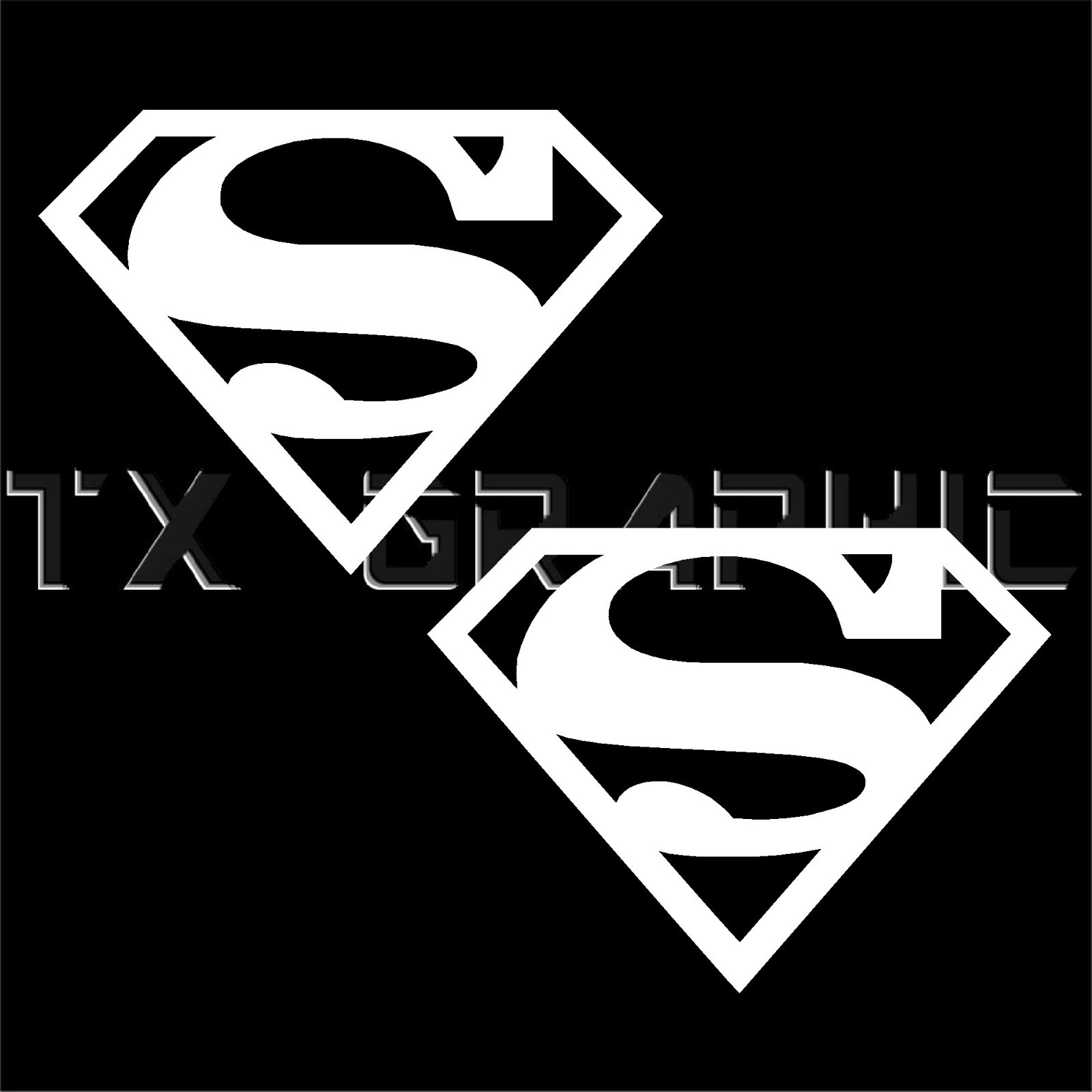 SUPERMAN LOGO DECAL VINYL STICKER 1 SET OF 2 WINDOW LAPTOP CAR TRUCK MOVIE gallery