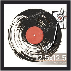 Vinyl Frame Record Frames for the Wall Display Album Covers, Wood 12.5×12.5