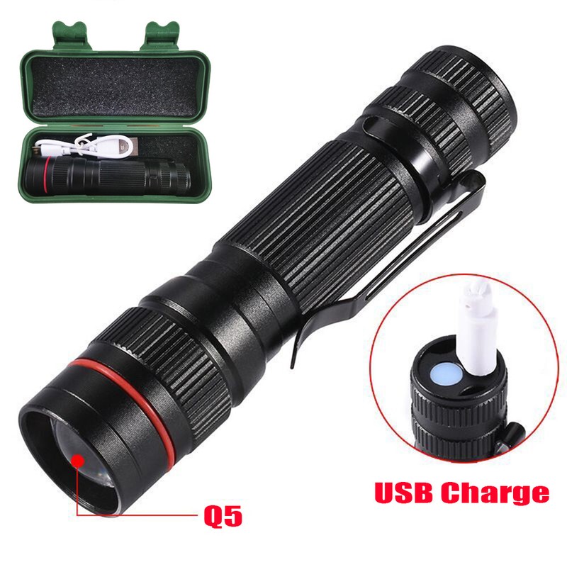 2PCS Strong Clip LED Camping Warning Flash Light Mini Emergency Flashlights gallery