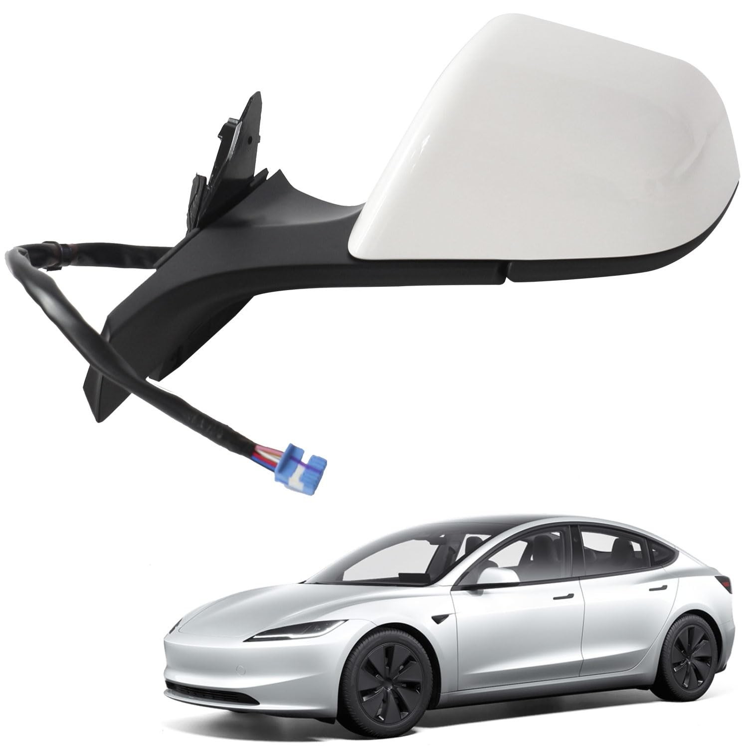 side mirror replacement for Tesla Model 3 2021 2022 2023 2024 2025 Assembly D... gallery