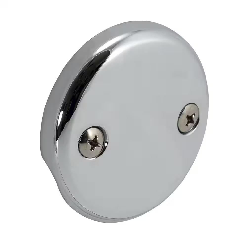 Universal 2-Hole Chrome Overflow Faceplate gallery