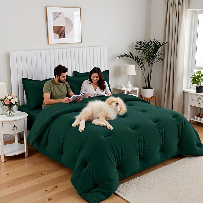 Easthome King Size Comforter Set 7 Pieces - Soft Bed in a Bag King Bed Set, Cozy gallery