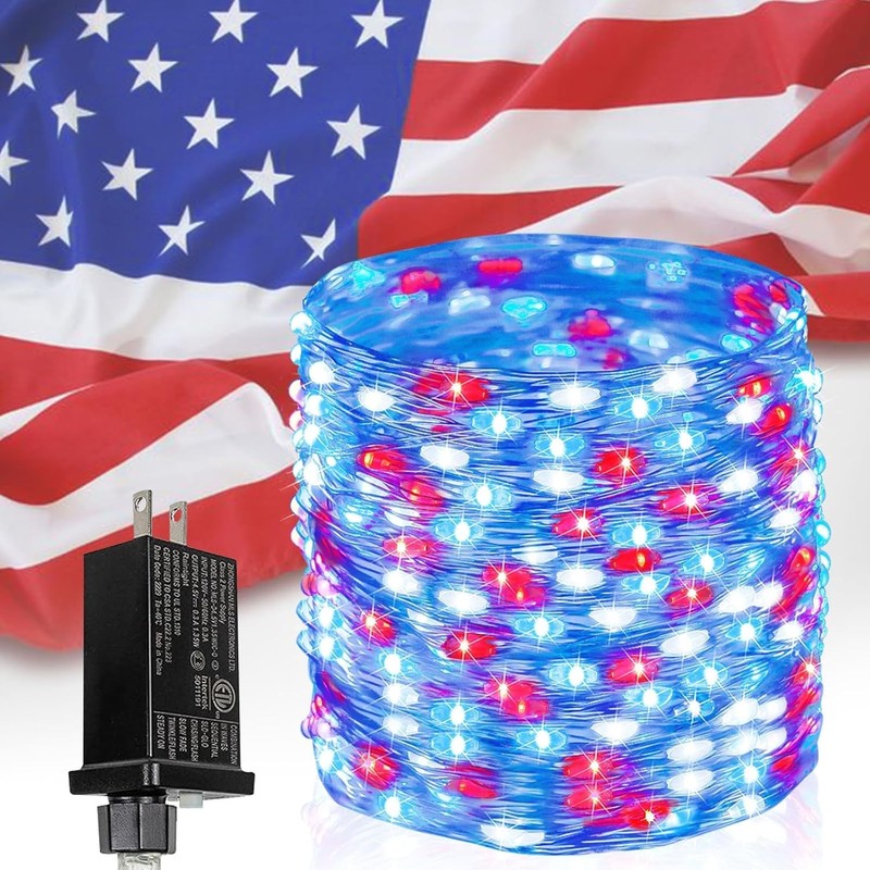 Versatile 200 LED Red White Blue Decorative Lights - Perfect for National Day gallery