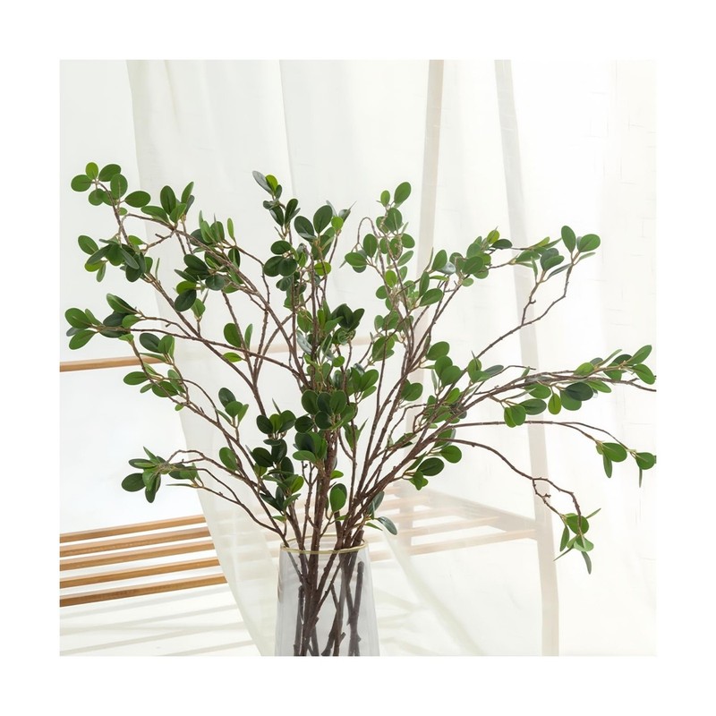 4Pcs Artificial Greens Branches for Vase, 27" Faux Twigs Tree Stems, Fake Pla... gallery