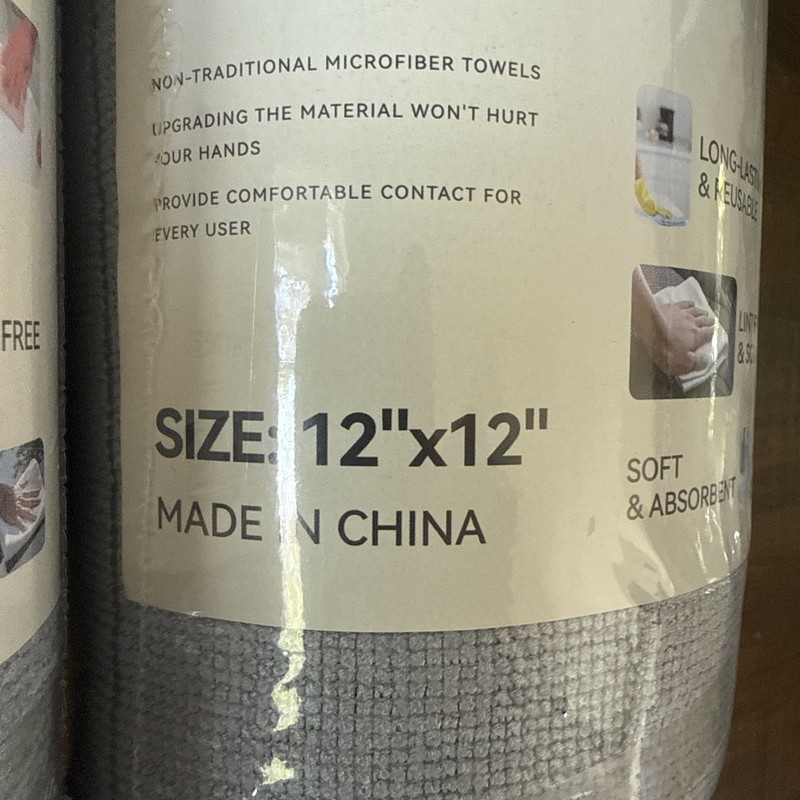 2 Pack Microfiber Towel Roll 50 Pack 12x12 inch Gray 100 Reusable Towels gallery