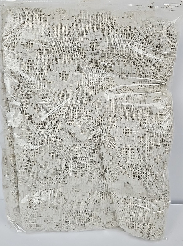 Beacon Looms Window Panel Curtain Ivory LACE Seashells #4175 40" X 63” 2 Panels gallery