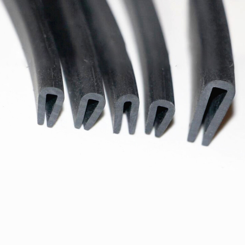 Edging Protection Frame Profile Rubber Trim Seal Flat Round U Shaped Slot 1-12mm gallery