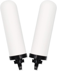 2 Pack 7in Ceramic Water Filter Candle Activated Carbon Gravity Filter System