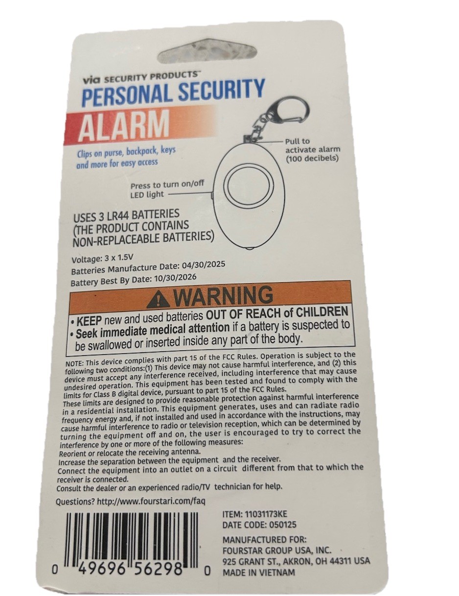 Personal Alarm Keychain 100dB Siren + LED Light | Clip-On Safety Alarm gallery