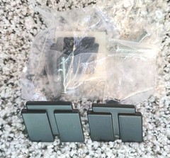 Lot 3 Black Metal Drawer Knobs Pulls 3-retangle Modern Geometric 1 3/8″