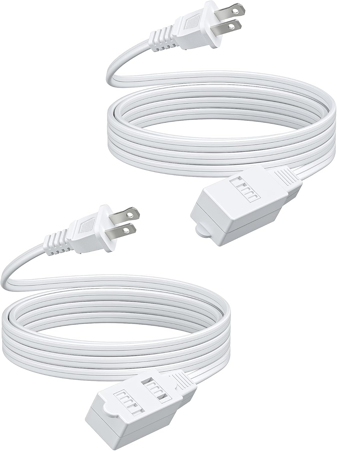 DEWENWILS 10FT Extension Cord, 2 Prong Extension Cord 3 Outlet 13A/125V/1625W gallery