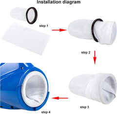 Handheld Pool Vacuum Cleaner Micro Filter Bag, Compatible with Water Tech Poo…
