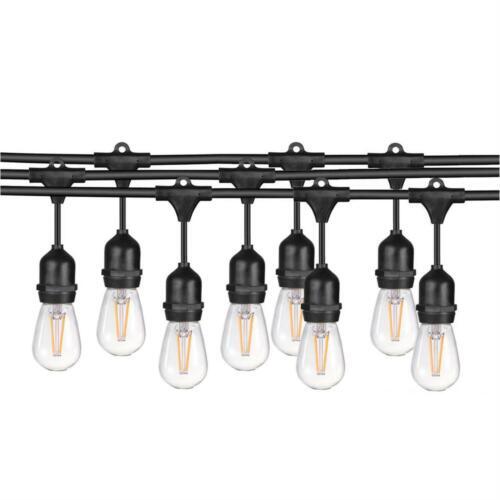 24Ft LED Outdoor String Lights, 7 Hanging Edison Shatterproof, 10.5W, S11, 2700K gallery