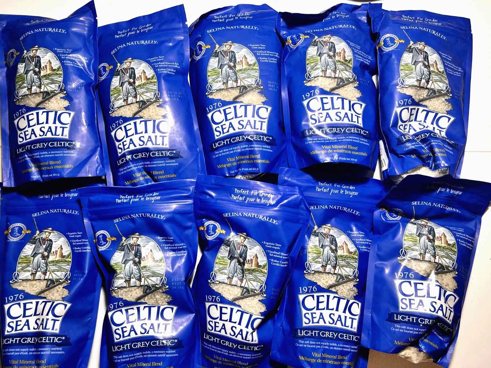 Selina Naturally Light Grey Celtic Sea Salt 1 Pound Resealable Bag 10 Bags gallery