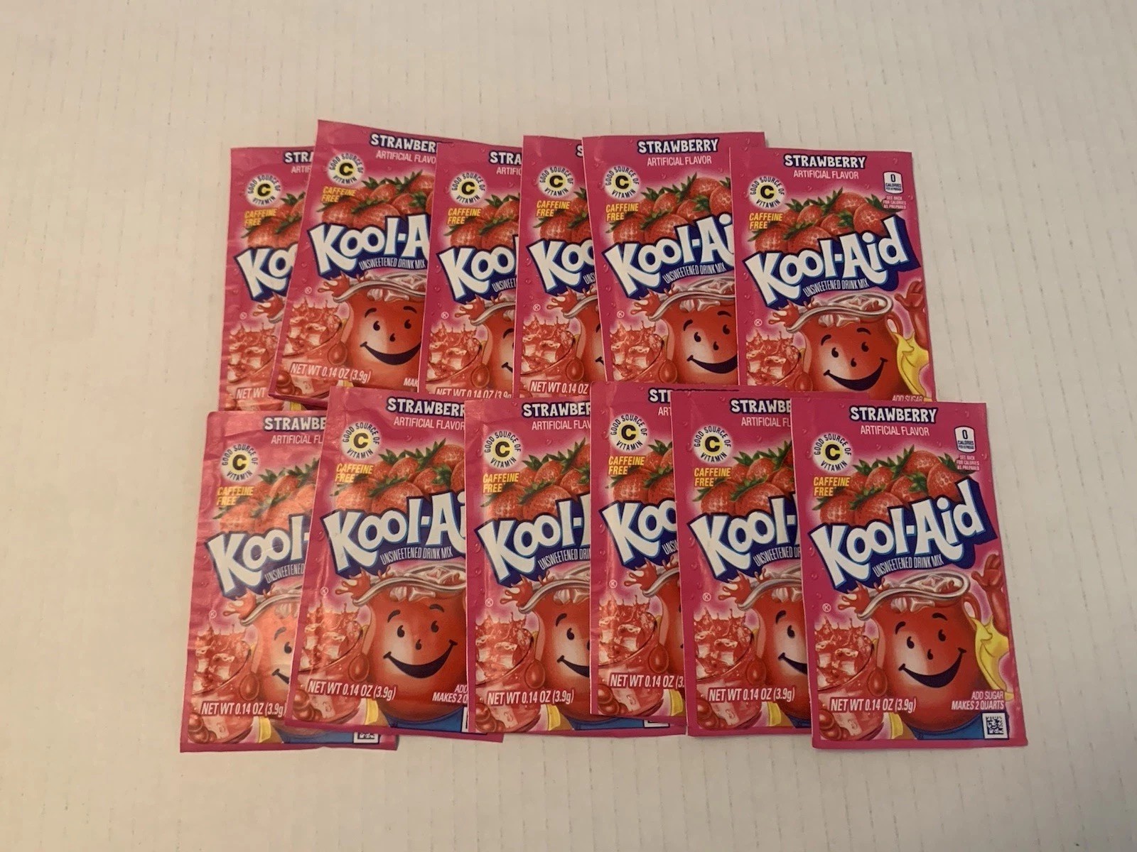 12x Packets Kool-Aid Strawberry Caffeine Free Soft Drink Mix 0.14oz gallery