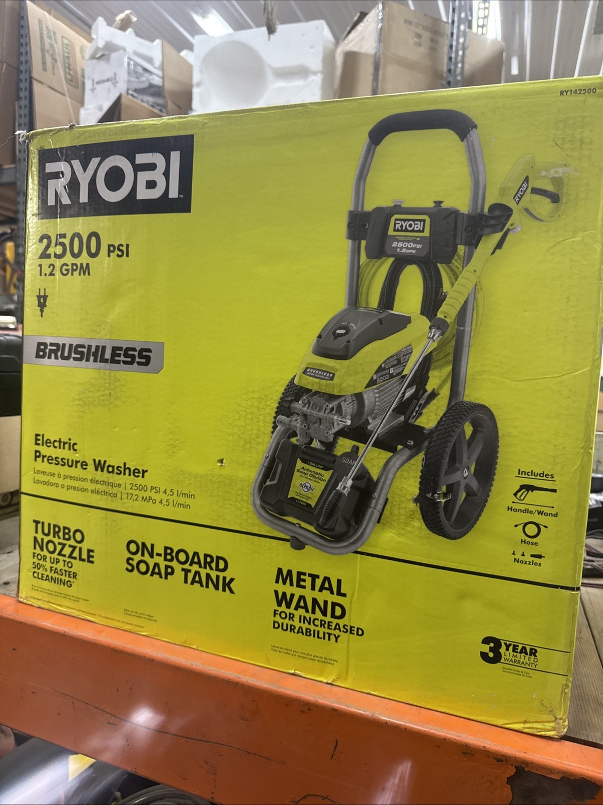 2500 PSI 1.2 GPM High Performance Cold Water Electric Pressure Washer Open Box gallery