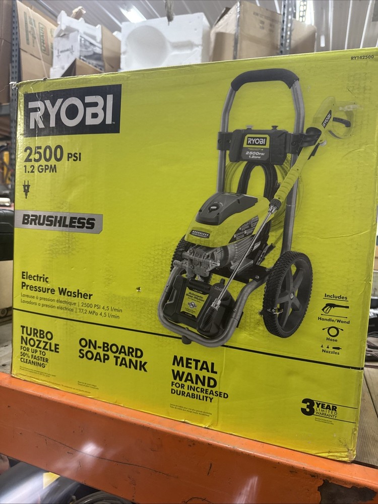 2500 PSI 1.2 GPM High Performance Cold Water Electric Pressure Washer Open Box