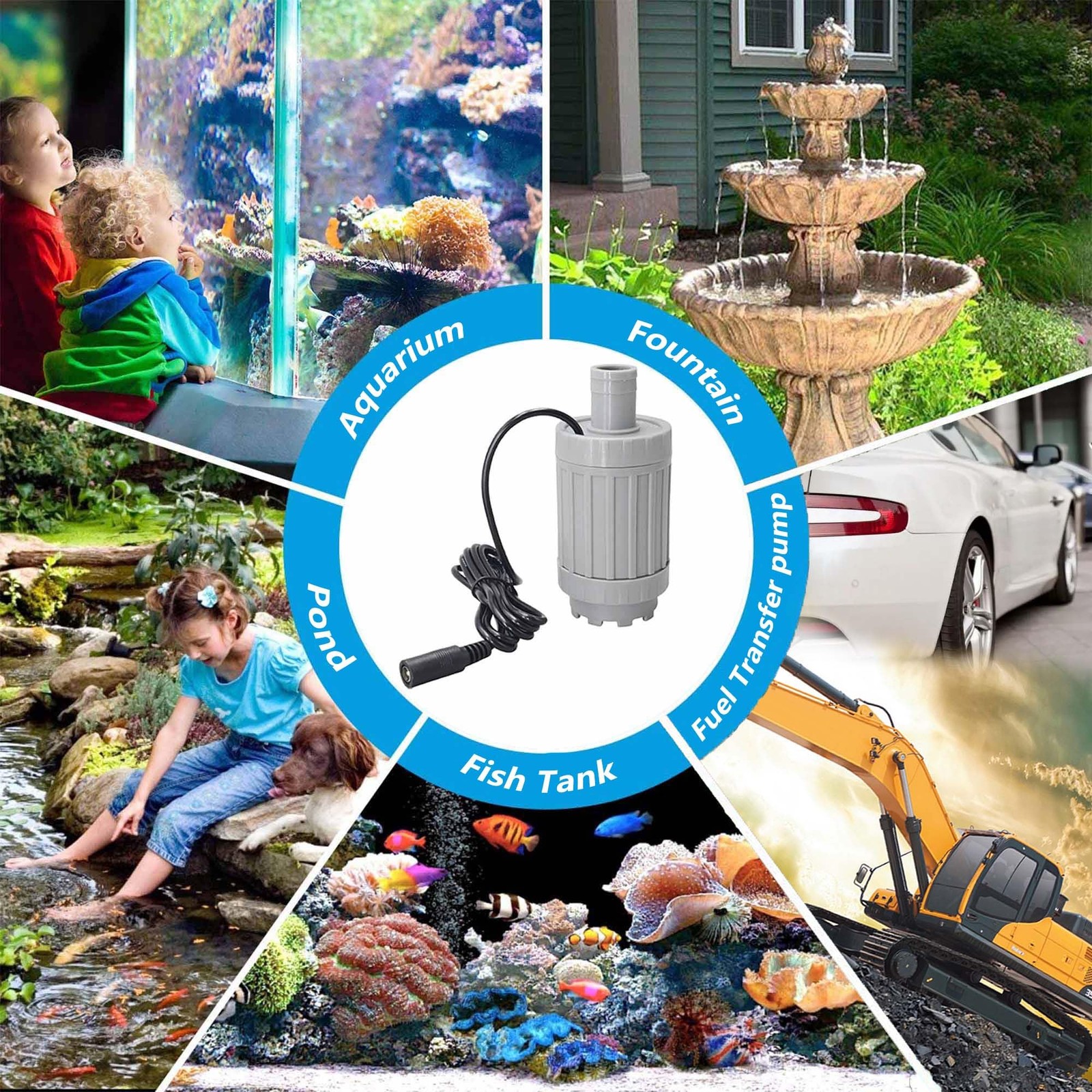 500GPH Submersible Pump,solar water pump,Ultra Quiet Water Pump with 13ft Pow... gallery