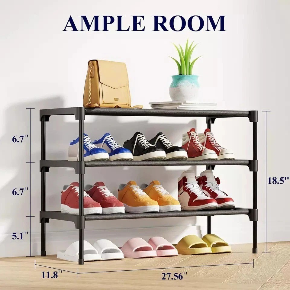 Shoe Rack - Premium Non-Woven Shoe Rack Shelf, Shoe Organizer for Closet, Entryw gallery