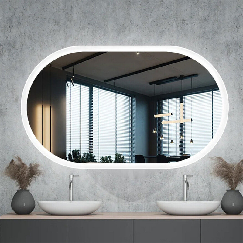 Illuminated Bathroom Mirror Horizontal/Vertical Wall Mounted Smart Vanity Mirror gallery