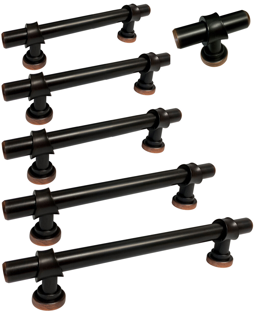 Oil Rubbed Bronze Kitchen Cabinet Drawer Knobs Bar Pulls Hardware Handle T-Bar gallery