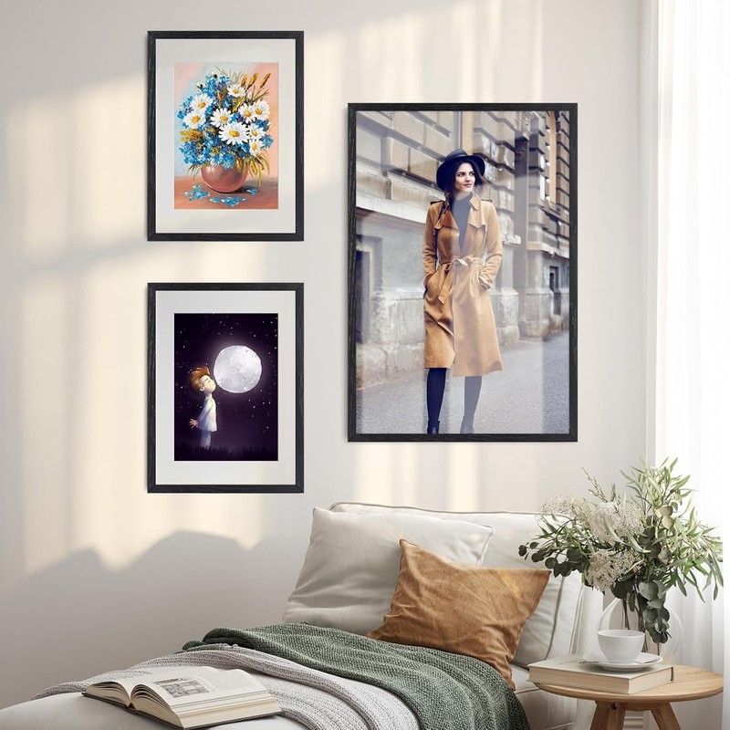 puthiac 16x24 Picture Frames for Wall - Minimalist 16x24 Poster Frame Natural gallery
