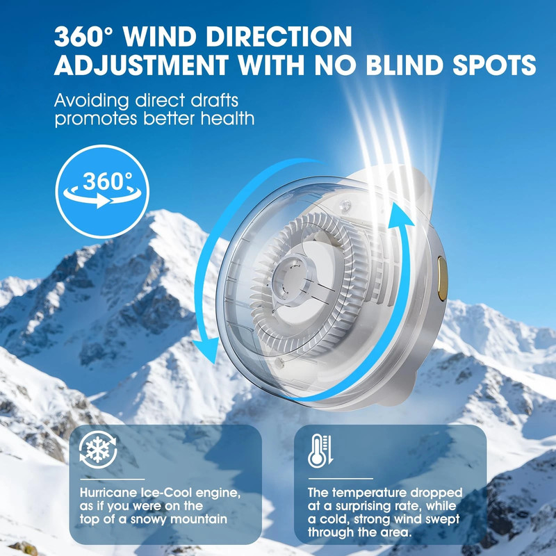 Portable Silent Mini Bladeless USB Electric Fan Small fan Clip on Shirt Waist gallery