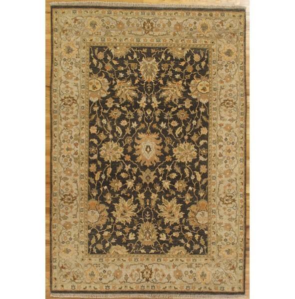 6' x 8' Vegetable Dyed Chobi Hand-knotted Rug Charcoa BLACK SAGE GRAY PIX-26251 gallery