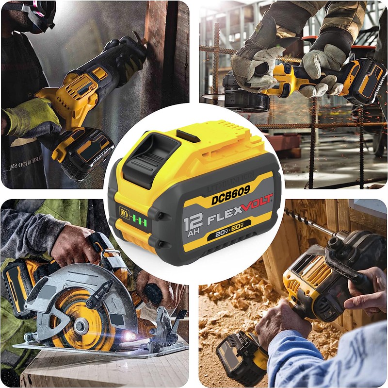 6 Pack DCB609-2 For DEWALT FLEXVOLT 20V/60V 12Ah 9Ah MAX Li-Ion Battery DCB606 gallery
