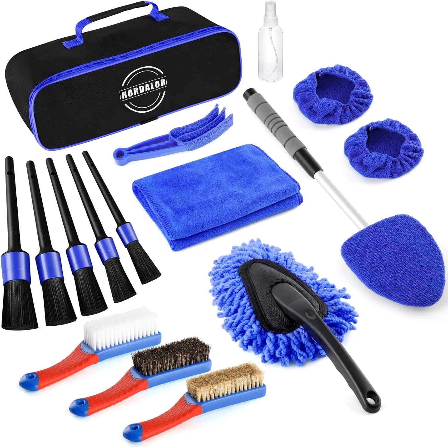 17Pcs Car Interior Detailing Kit with Windshield Cleaning Tool, Detailing Brush gallery