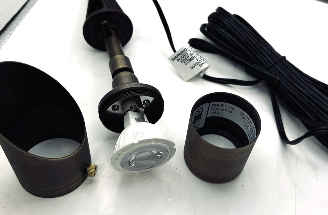 Die Cast Brass Heavy Duty Up Light LED Landscape Luminaire Lighting 20W 15V MR16 gallery