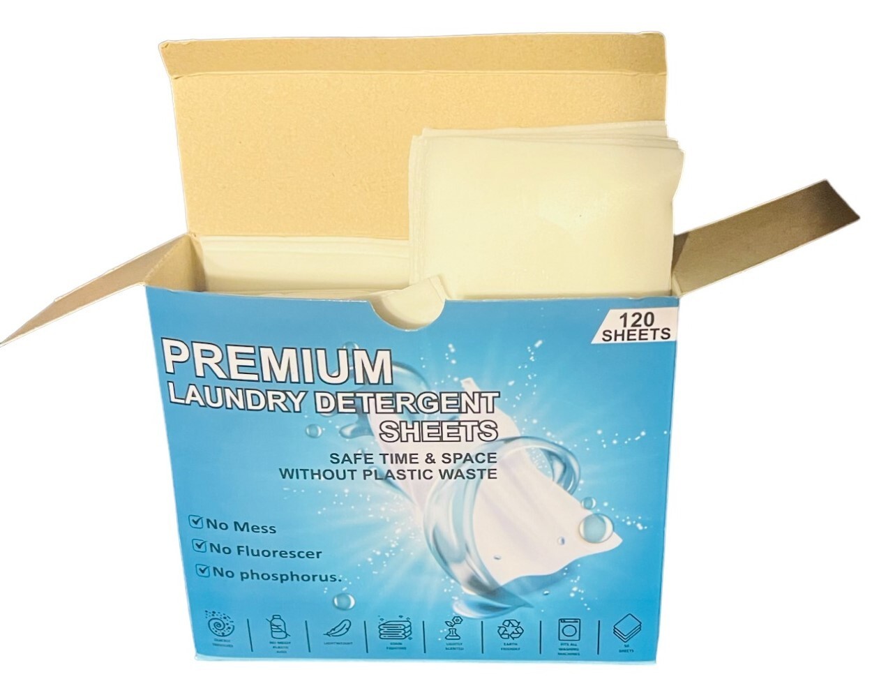 Premium Laundry Detergent Soap Sheets Easy Dissolve 120 Loads No Plastic Jug gallery