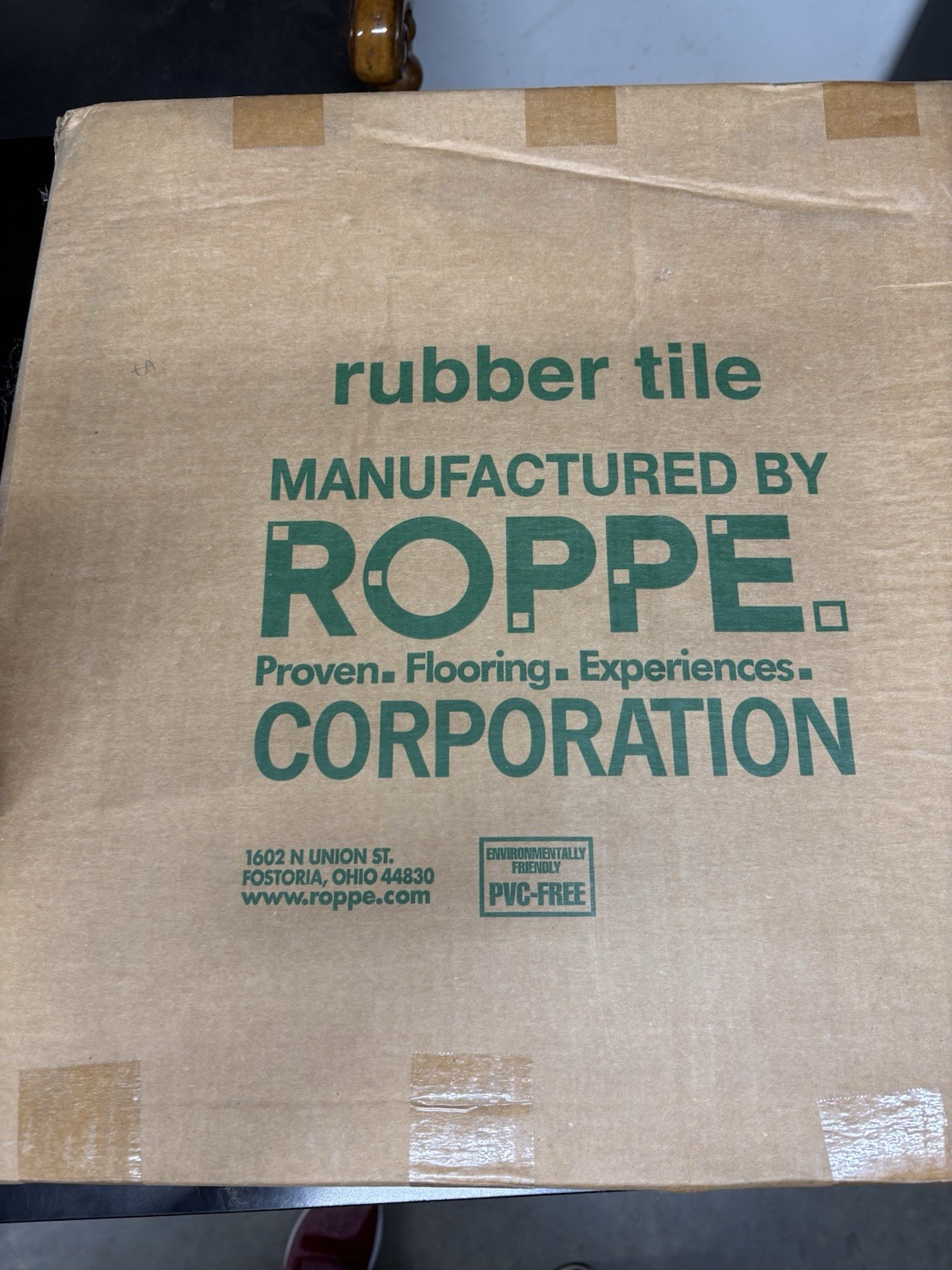 New Roppe Rubber Floor Tiles Dark Gray Color 19 11/16" X 19 11/16" Perfect DIY gallery