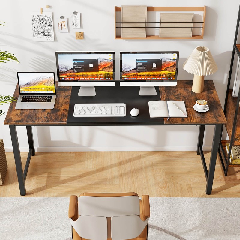 Costway 63" Large Computer Desk Writing Workstation Conference Table Home Office gallery